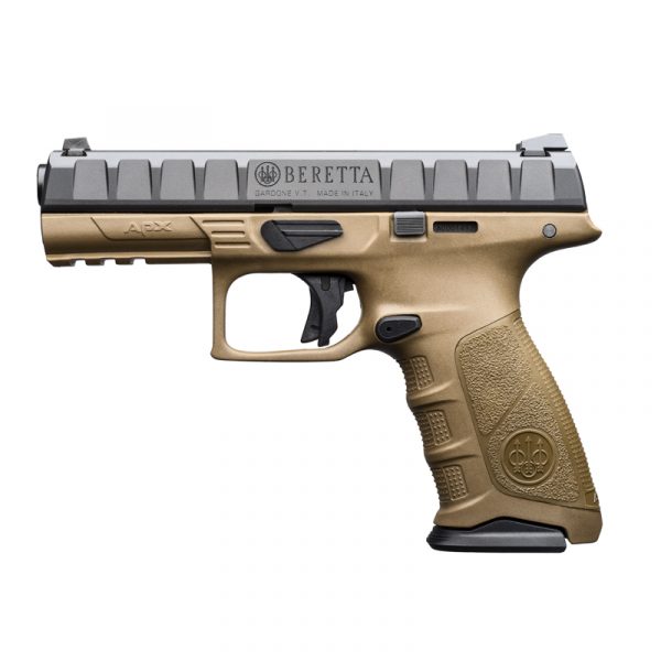 Beretta APX Grip Frame Flat Dark Earth color, it's sold with two additional back straps: thin and large size.