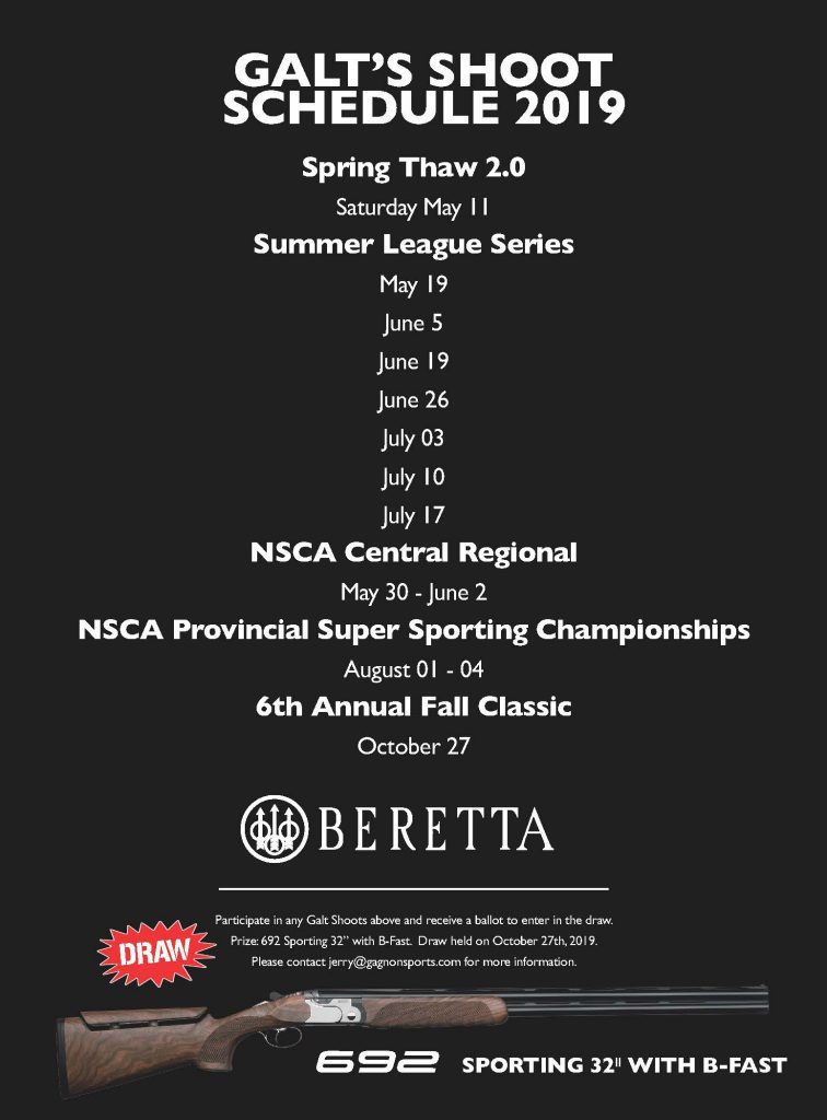 Galt Shoot Schedule Beretta Sponsor