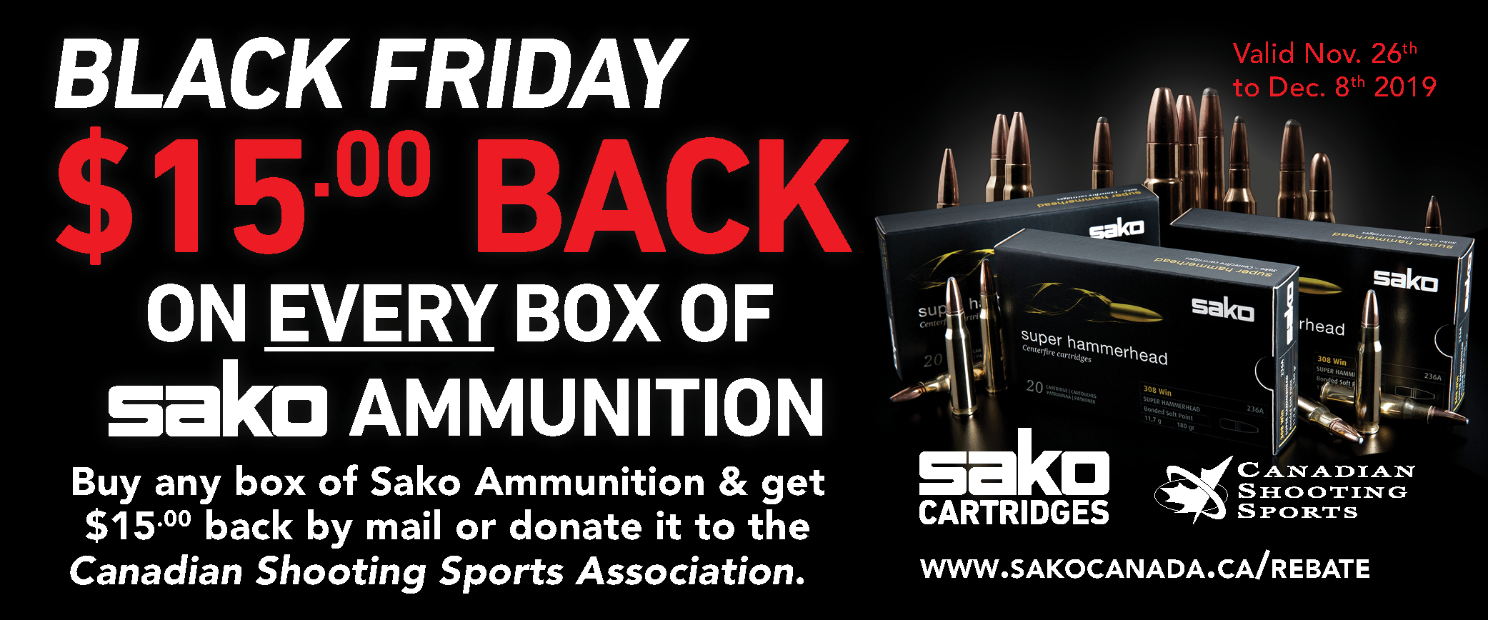 Sako Ammo Black Friday Promotion 2019 $15