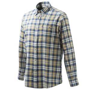 LUA10T16440575 Beretta Sport Classic BD Shirt Blue And Beige Plaid Web