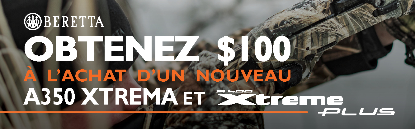 Rabais $100 pour Beretta A350 et A400