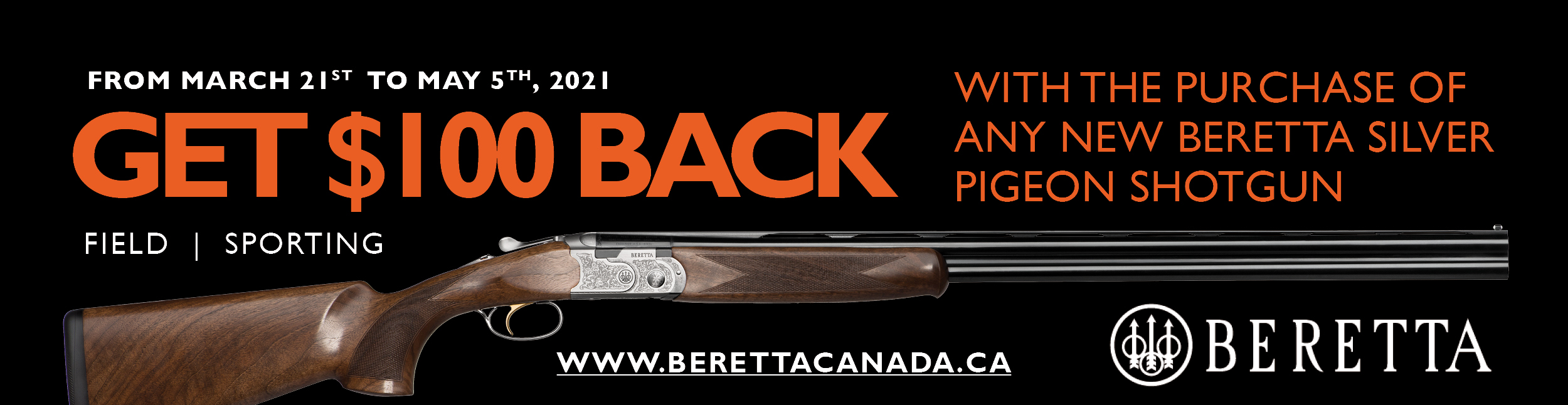 Beretta 100 Off SP Promotion 2021 Banner 600x155