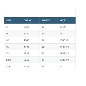 Size Chart Vest