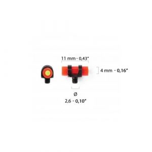 E01588 FRONT SIGHT RED & GREEN FIBER 11MM