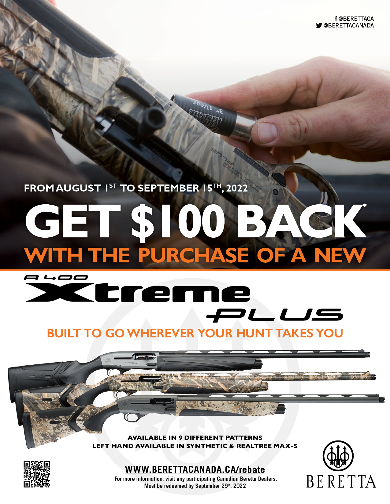 Beretta 100 Off A400XP Promotion 2022 Poster