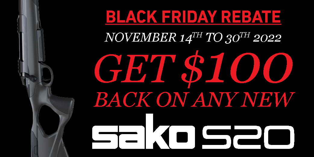 Sako S20 Black Friday 100off Rebate 500x250