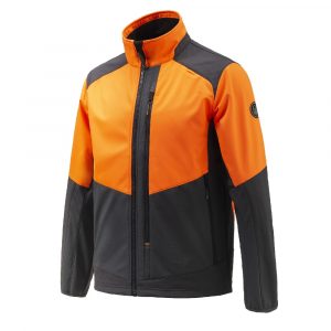 GU624T211409OU - BUTTE SOFTSHELL JACKET EBONY ORANGE HV