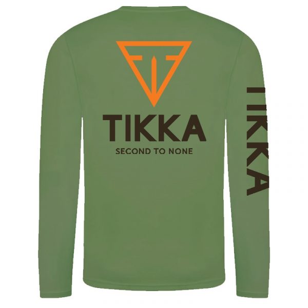 TS199T1180078K TIKKA TECH LS T SHIRT ARMY GREEN Back