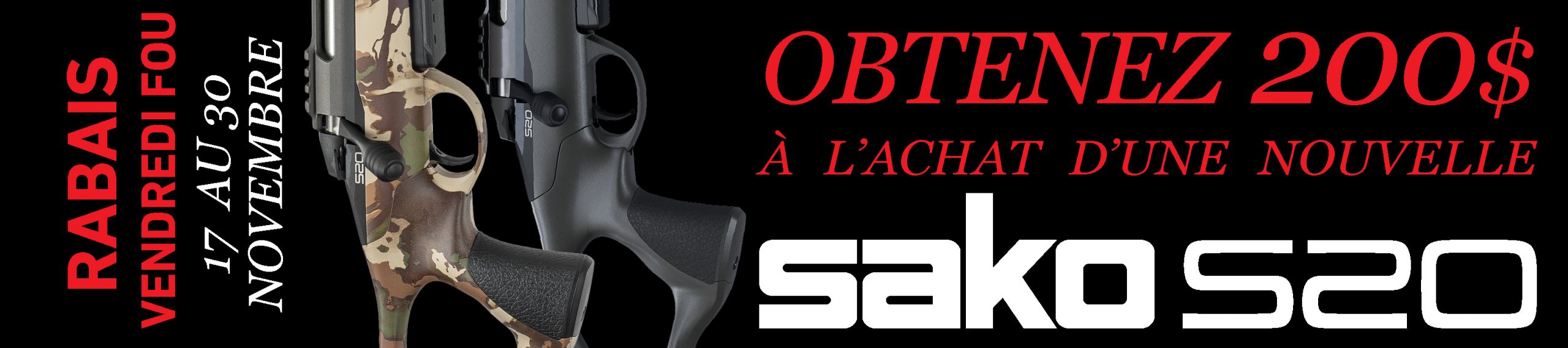 Sako S20 Black Friday 200off Rabais Canada Carabine
