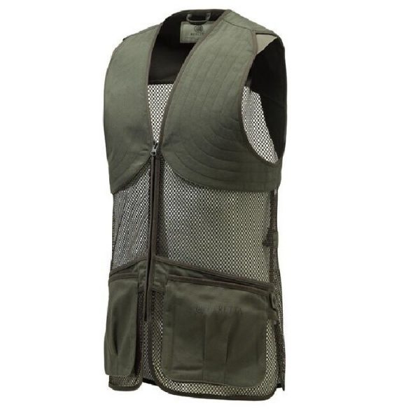 GT671T155307AA FULL MESH SHOOTING VEST GREEN MOSS Front