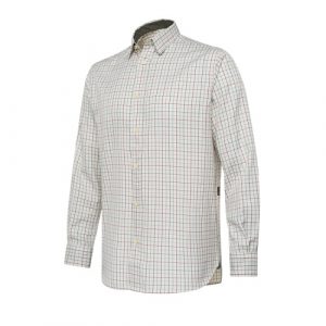 LU971T240501D2 CHARLOW LS SHIRT IVORY & BLUE CHECK