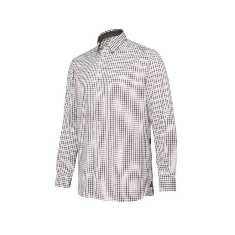 Beretta Charlow LS Shirt - White & Green Check