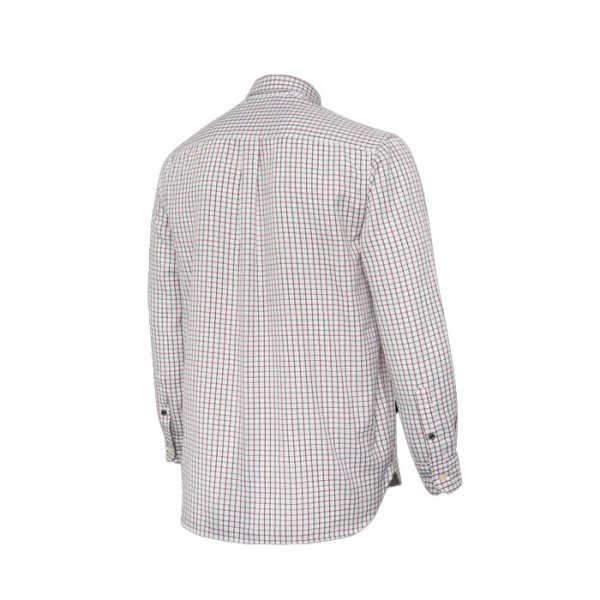 LU971T240501D4 CHARLOW LS SHIRT WHITE & GREEN CHECK Back