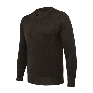 PU681T235508C1_Beretta_Kent_V-Neck_Tech_Sweater_BrownBark-Moss_1