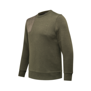 PU771T262407Z9_BERETTA_SWEATER_GREEN_CREW_NECK_HERITAGE_FRONT