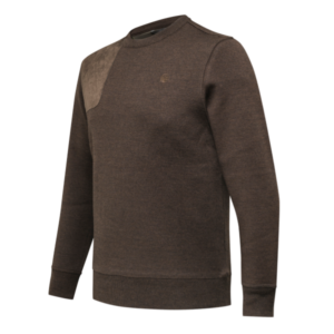 PU771T262408AA_BERETTA_SWEATER_BROWN_HIGHLAND_CREW_NECK_FRONT