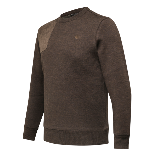 PU771T262408AA_BERETTA_SWEATER_BROWN_HIGHLAND_CREW_NECK_FRONT